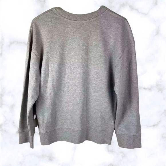 BP Love Begins Within Graphic Print Pullover Sweatshirt Long Sleeve Terry Gray - Picture 3 of 6